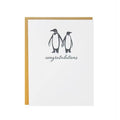 Wedding Congratulations Card - Penguins