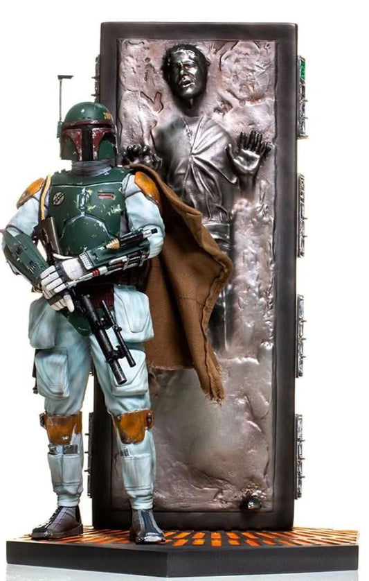 Boba Fett & Han Solo in Carbonite Deluxe Statue - Star Wars - Art Scale 1/10 - Iron Studios