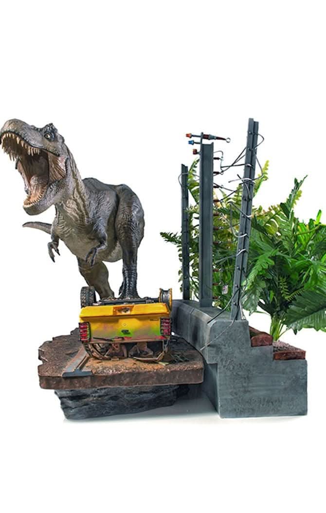 T-Rex Attack Statue (Set A) - Jurassic Park - Art Scale 1/10