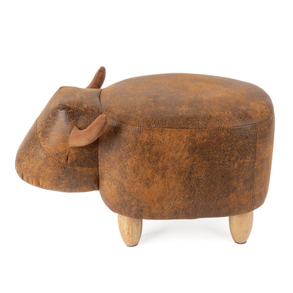 La Vache Stool – Faux Leather & Wood