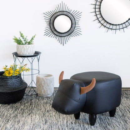 Tabouret La Vache – Similicuir & Bois