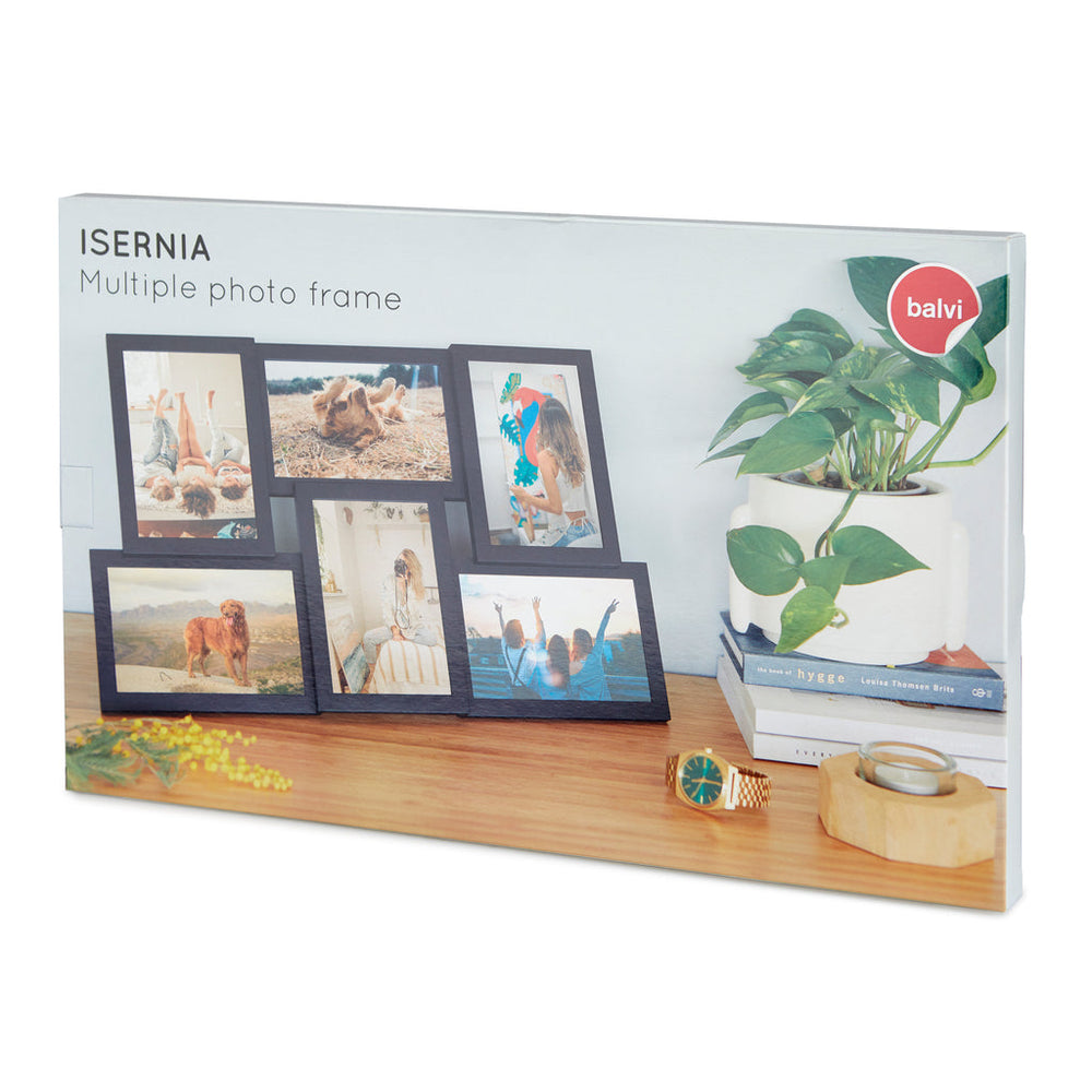 Cadre photo Isernia noir – 6 photos 10 x 15 cm