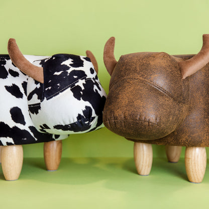 Tabouret La Vache – Similicuir & Bois