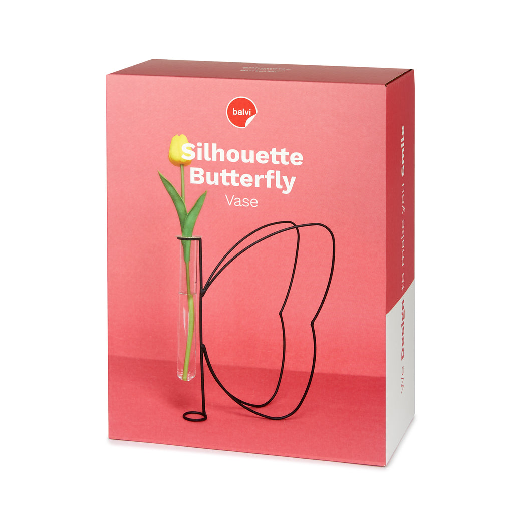 Vase Butterfly Silhouette