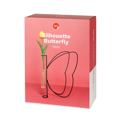 Vase Butterfly Silhouette