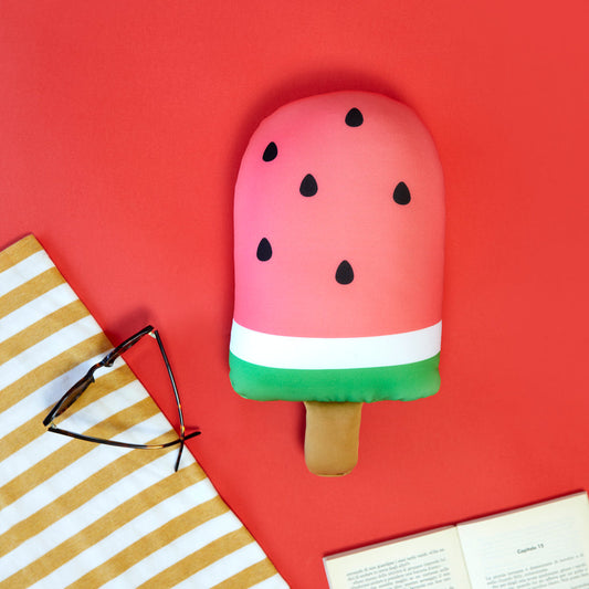 Coussin de plage pastèque en forme de glace à l'eau