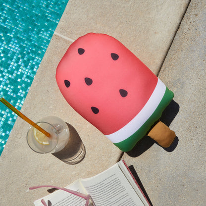 Coussin de plage pastèque en forme de glace à l'eau