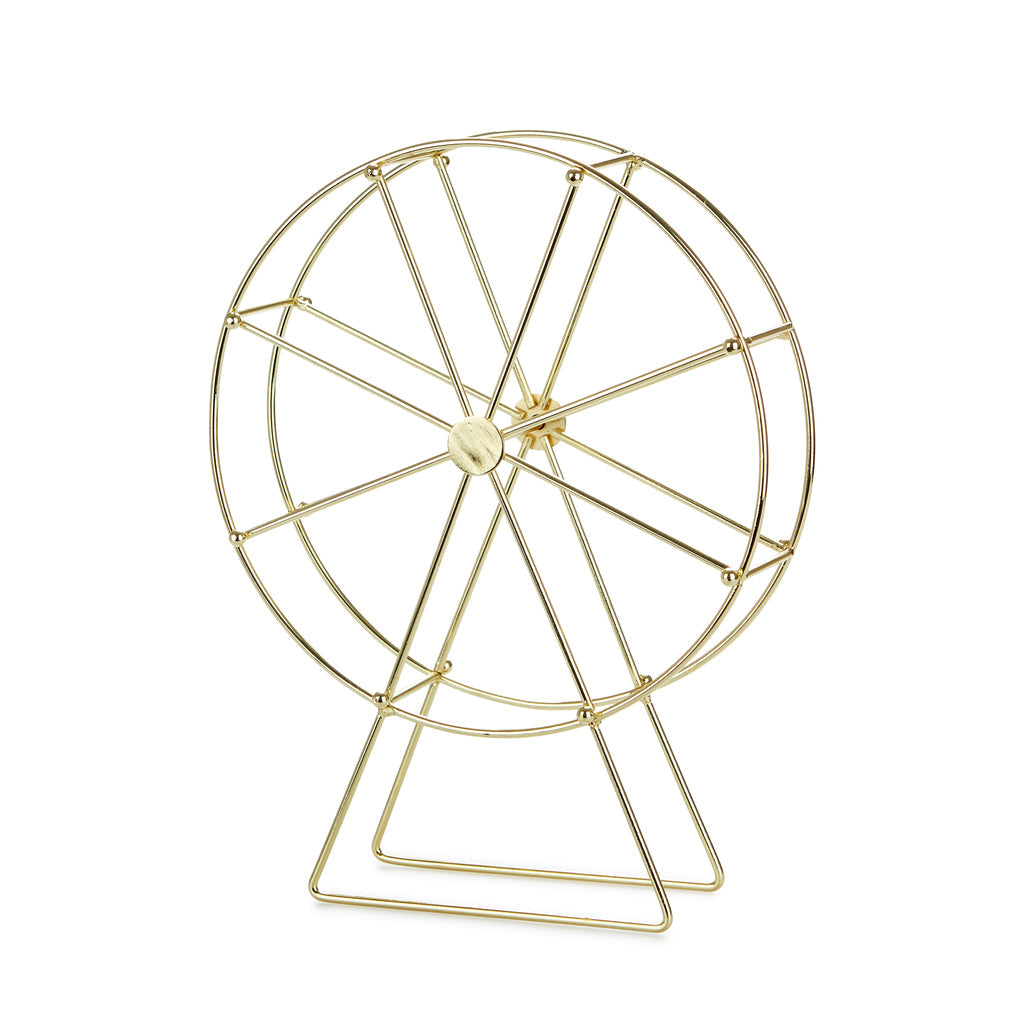 Support à bijoux roue dorée