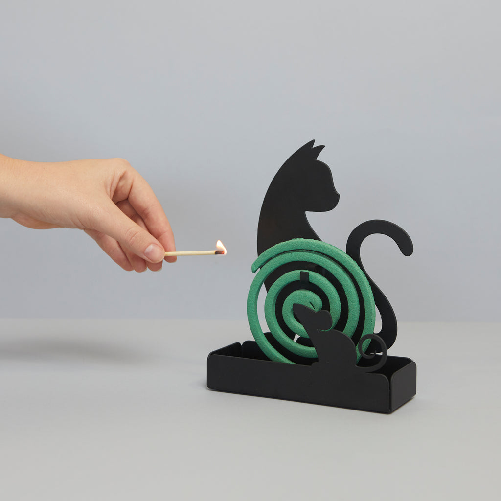 Porte spirale anti-moustiques Chat