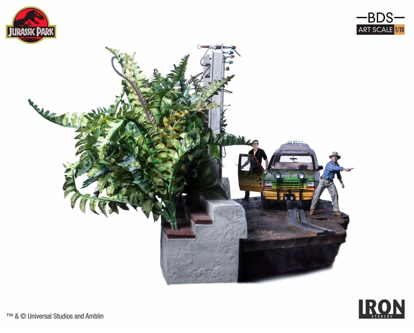 T-Rex Attack Statue - Jurassic Park (SET B) - Art Scale 1/10 - Iron Studios