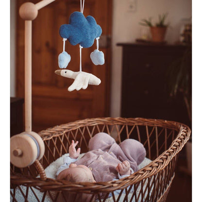 Coucher de soleil mobile, bleu