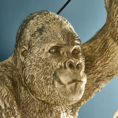 Gorilla Jungle Jack Gold Wall Sconce