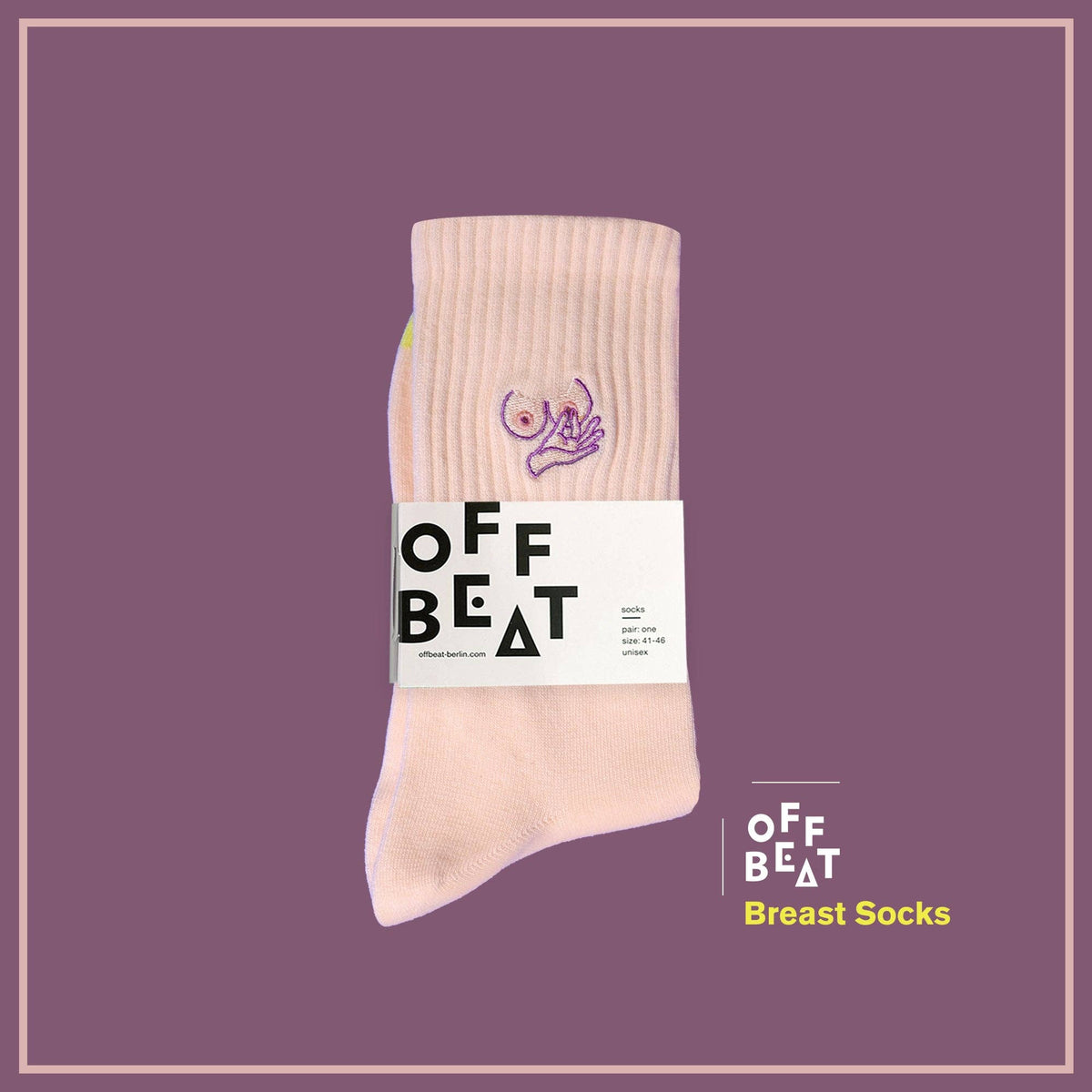 Embroidered Boob Socks