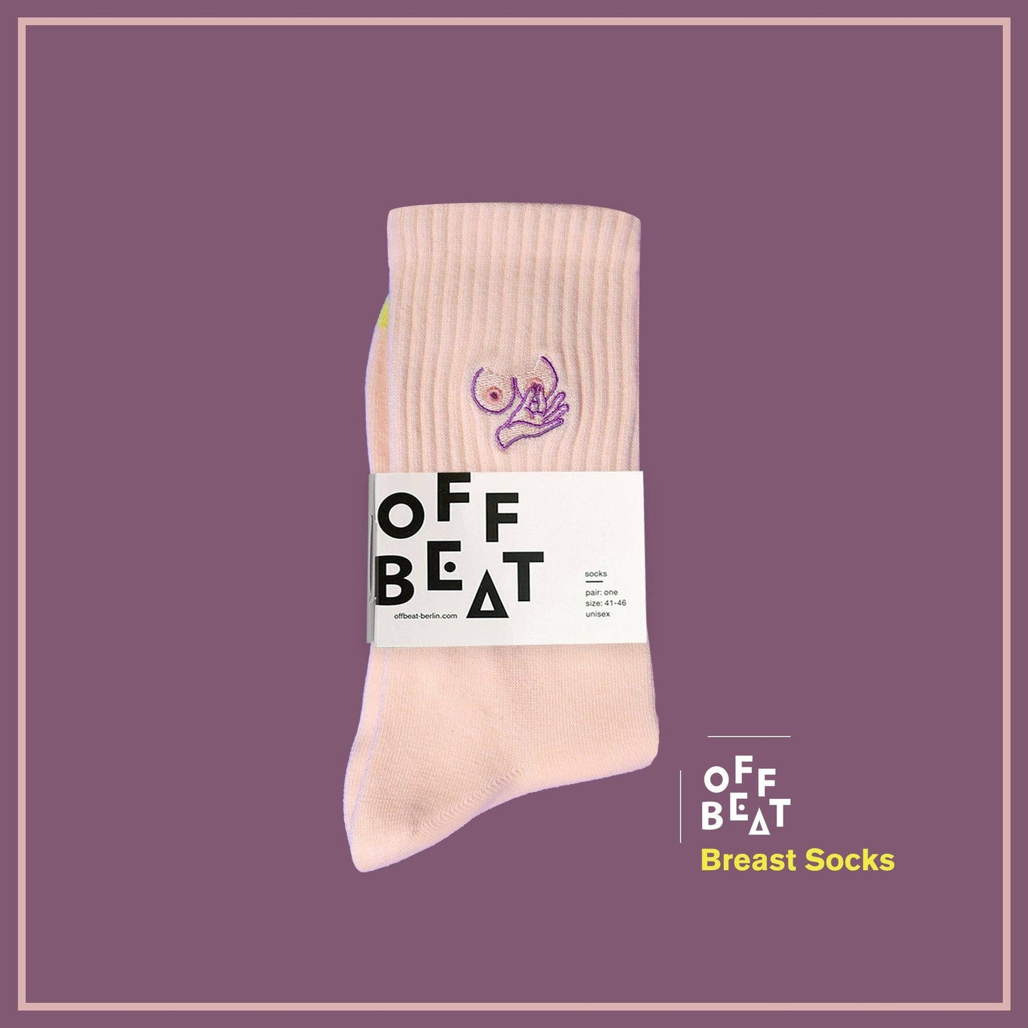 Embroidered Boob Socks