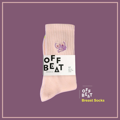 Embroidered Boob Socks