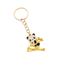 Panda Skier Sleutelhanger