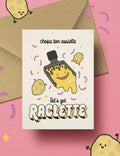 Carte de Vœux "Chope ton assiette, Allons y pour la raclette!"