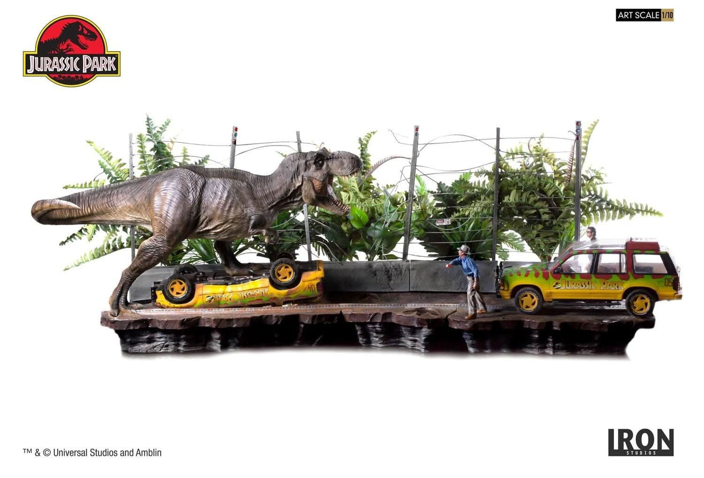 T-Rex Attack Statue - Art Scale 1/10 - Jurassic Park - Set A/B - Iron Studios
