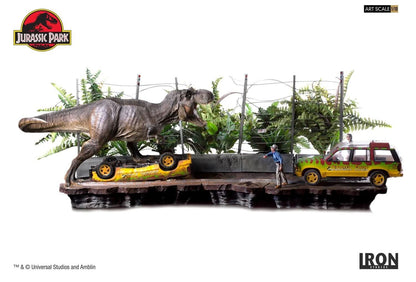 T-Rex Attack Statue - Art Scale 1/10 - Jurassic Park - Set A/B - Iron Studios