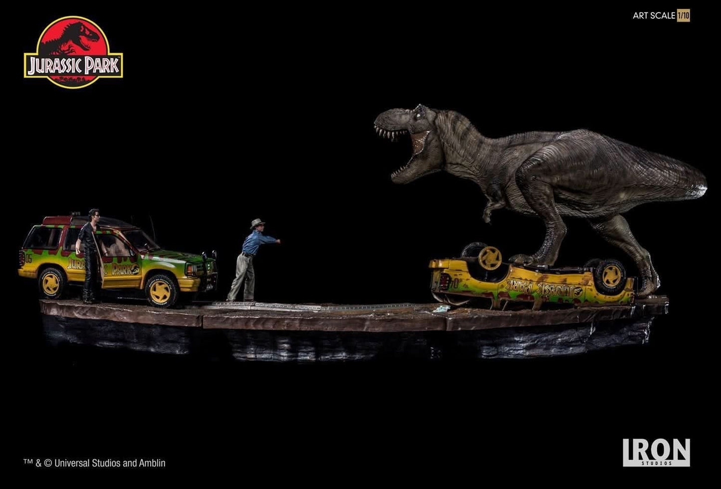 T-Rex Attack Statue - Art Scale 1/10 - Jurassic Park - Set A/B - Iron Studios