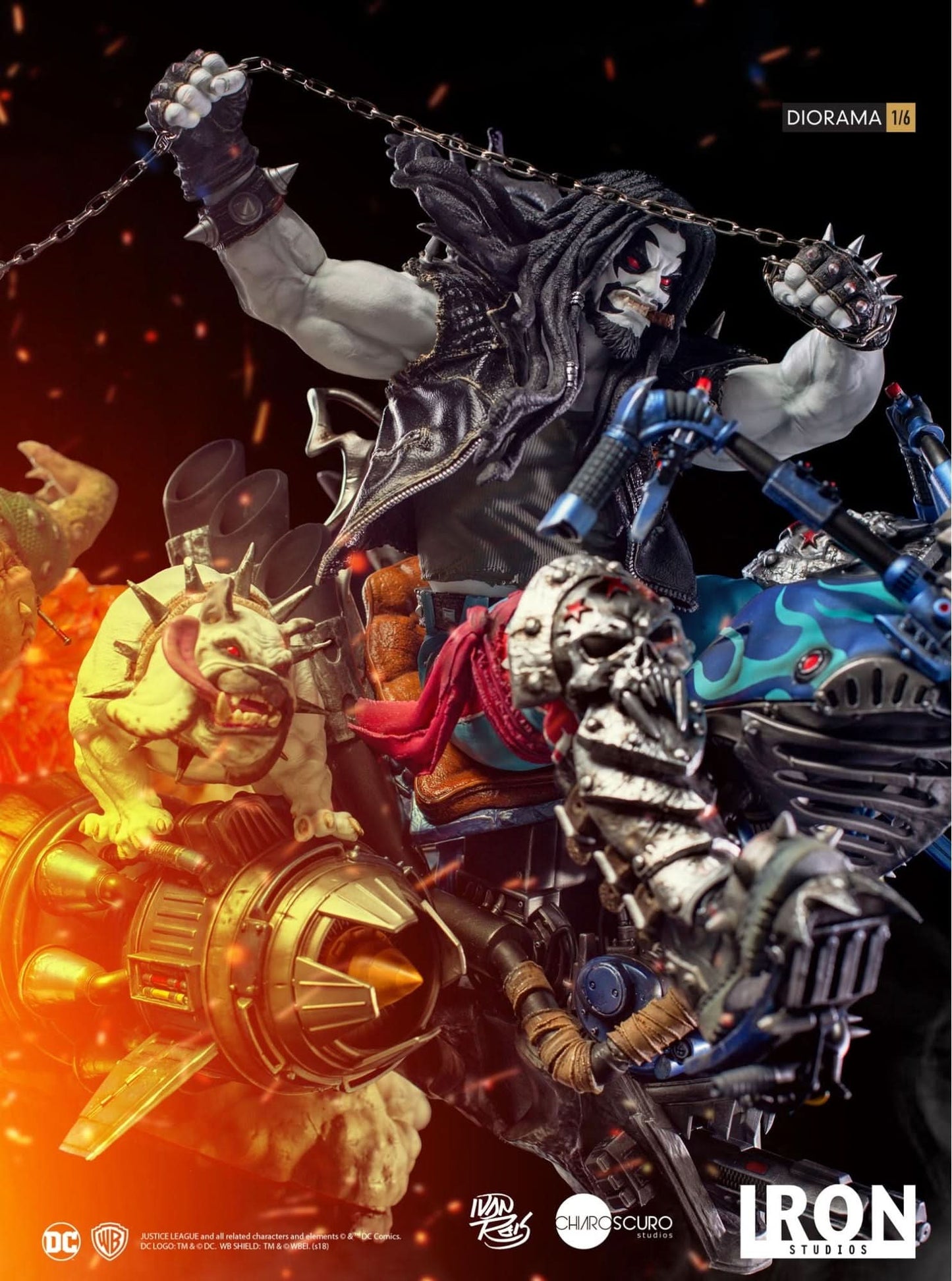 Lobo 1/6 Diorama Statue - By Ivan Reis - DC Comics - Iron Studios