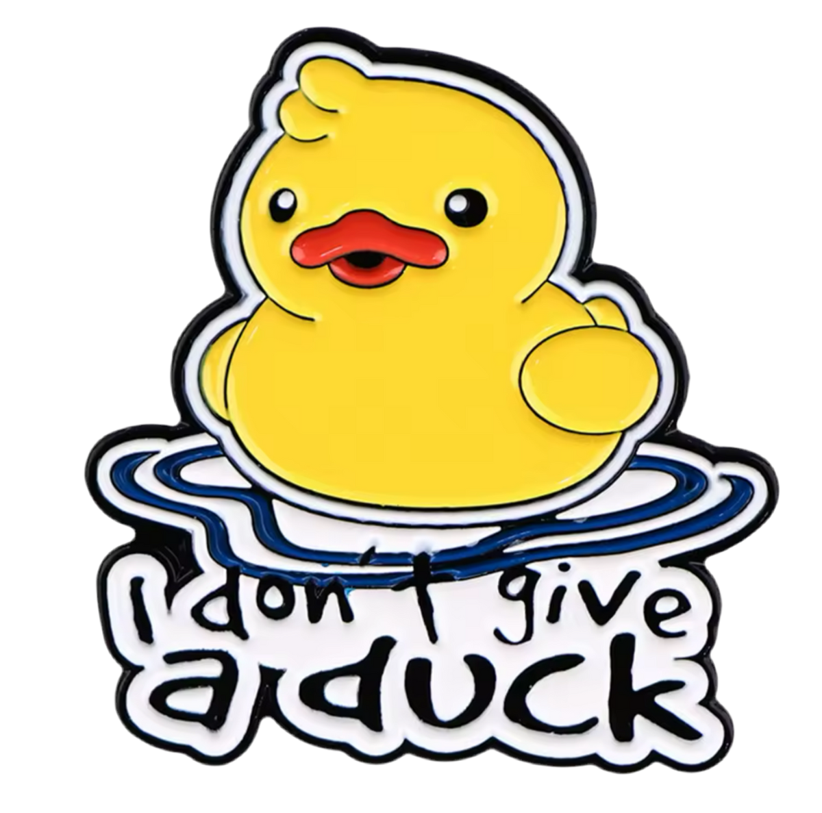 Yellow Duck Pin "I don't give a Duck"