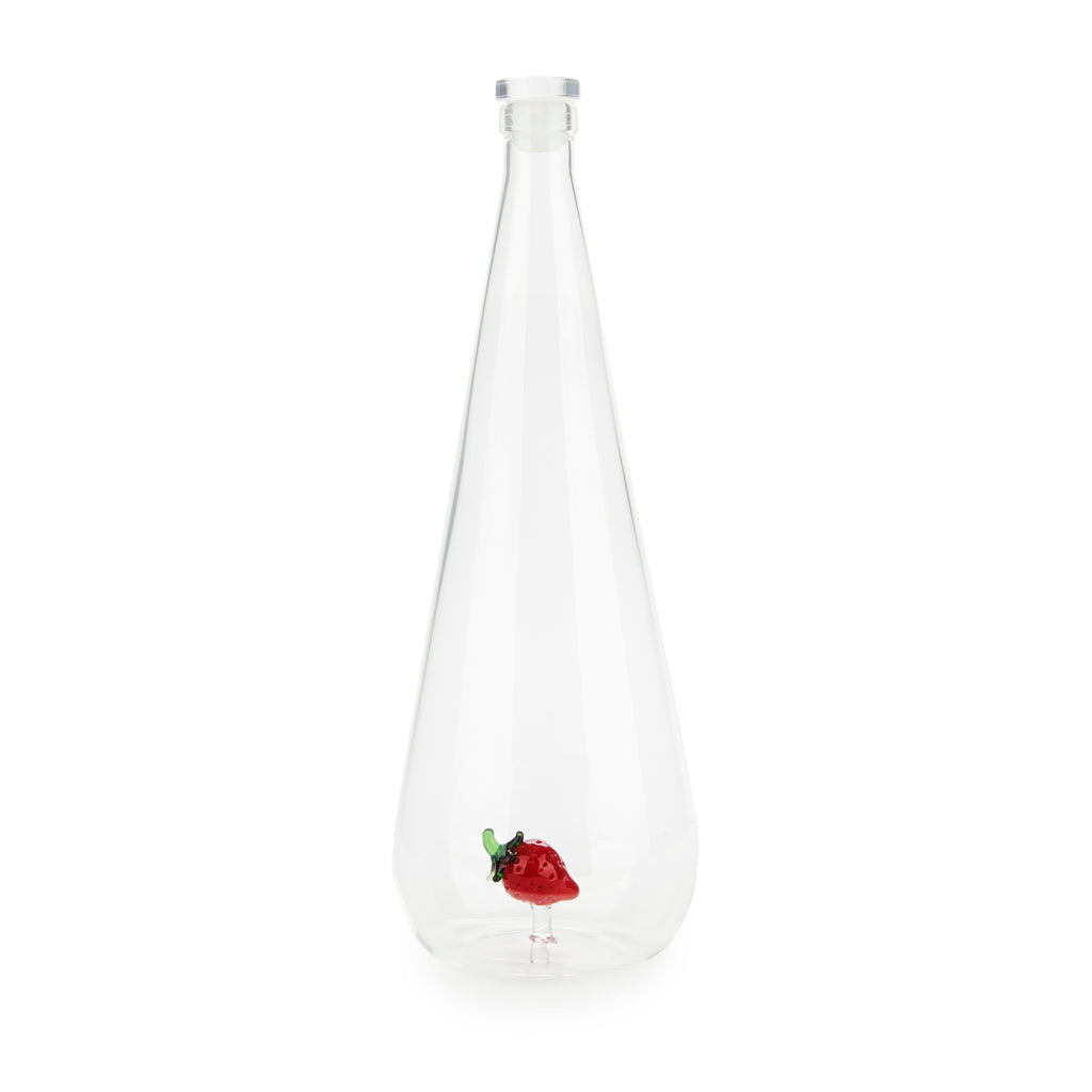 Bouteille de fraise botanique