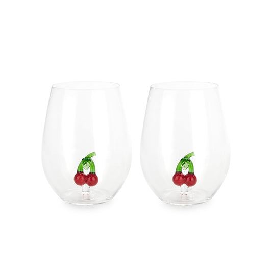 Verres à boire cerises botaniques