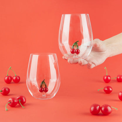 Verres à boire cerises botaniques