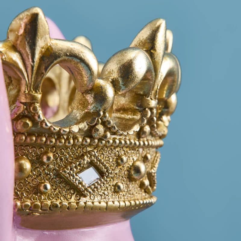 Porky Mr. Krone Money Box, Pink Poly, 34 x 24 x 28 cm