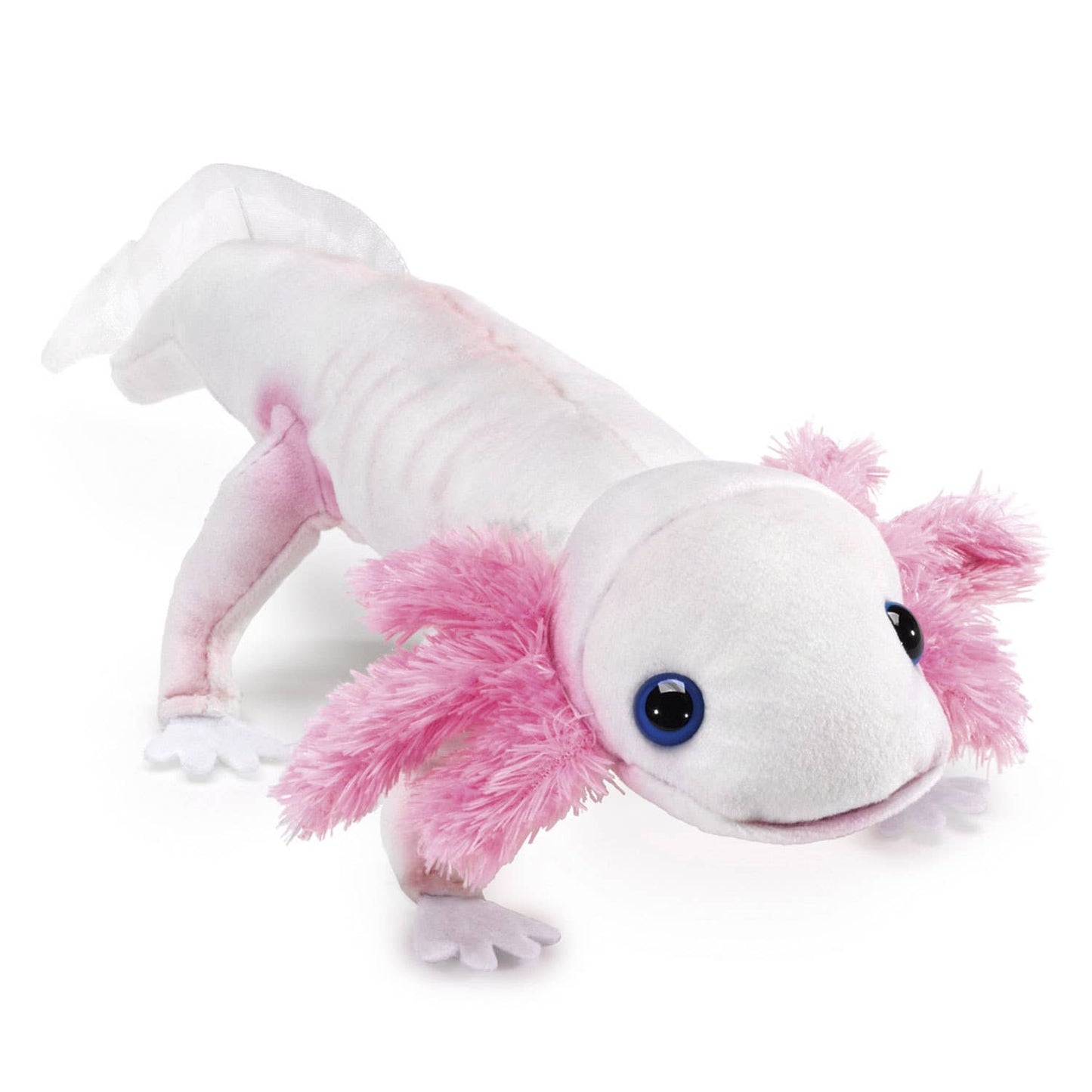 Marionnette à doigt Axolotl Blanc Folkmanis réaliste