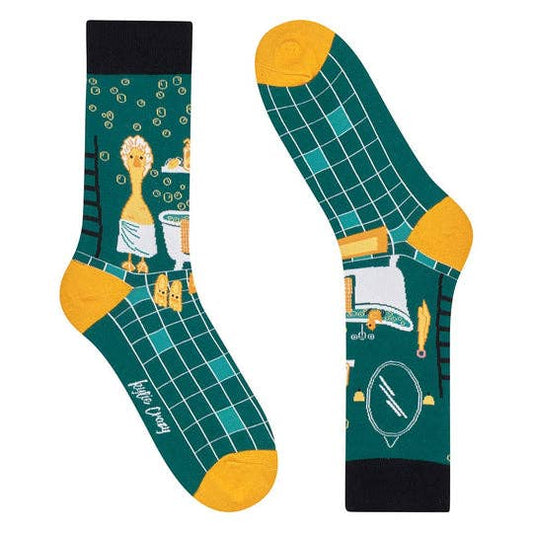 Playful mid-calf cotton socks for women and men Patito