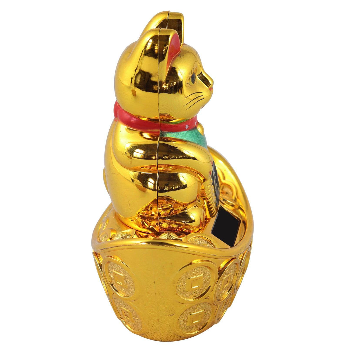 Lucky golden solar cat 10cm