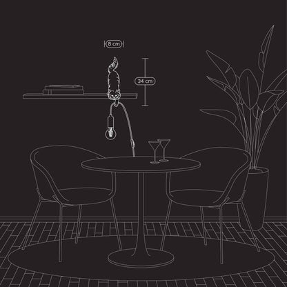 Lampe de table Chat Chichi, Noir