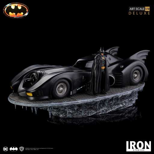Batman & Batmobile Statue (Deluxe) - Batman 1989 - Art Scale - Iron Studios
