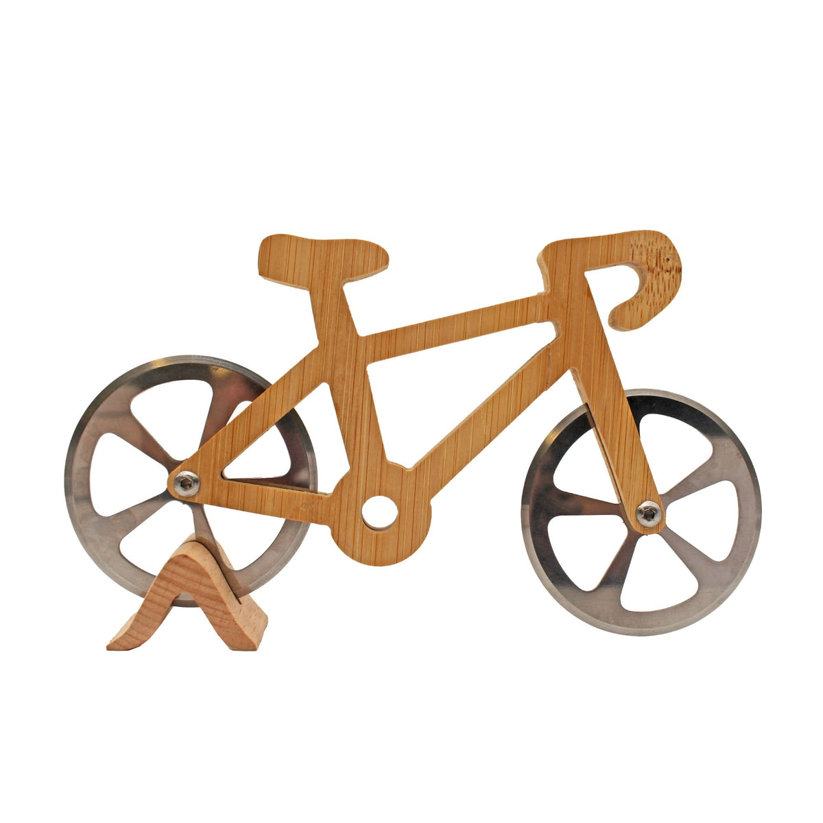 Coupe-pizza Vélo en bois