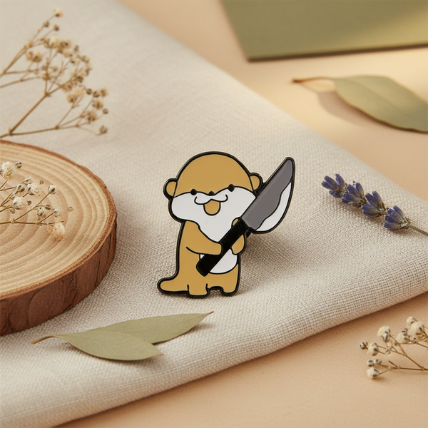Otter-Pin mit Messer