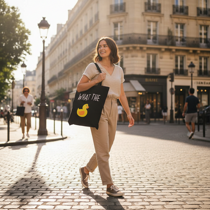 Duck Tote Bag "What The Duck"