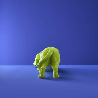 Dachshund Dog Wilfried M. Collar, Green Poly Resin