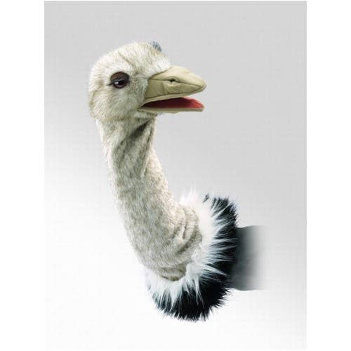 Ostrich hand puppet for puppet theatre