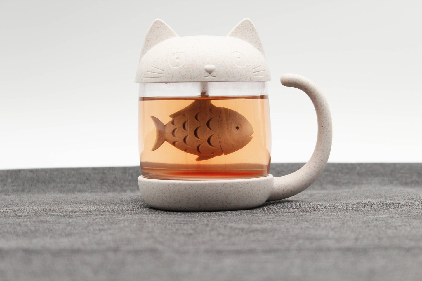 Tasse à thé Chat avec infuseur Poisson