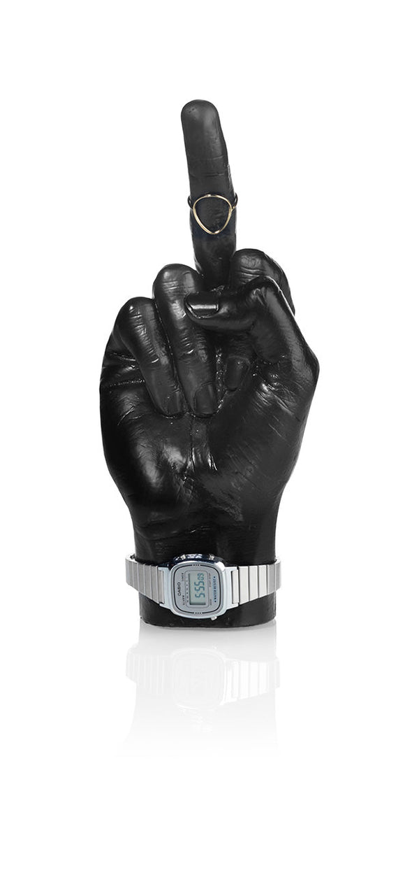 Sculpture Main The Finger Noire – Bitten