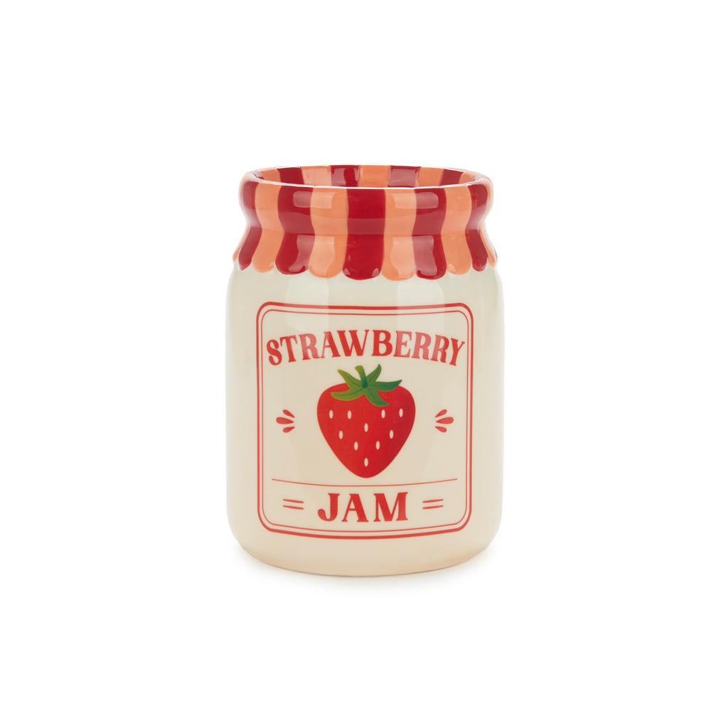 Mini vase de confiture de fraises