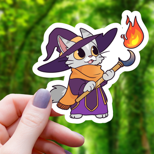 RPG Tovenaar Kat Sticker
