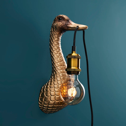Eend wandlamp “Son of a Duck” Goud