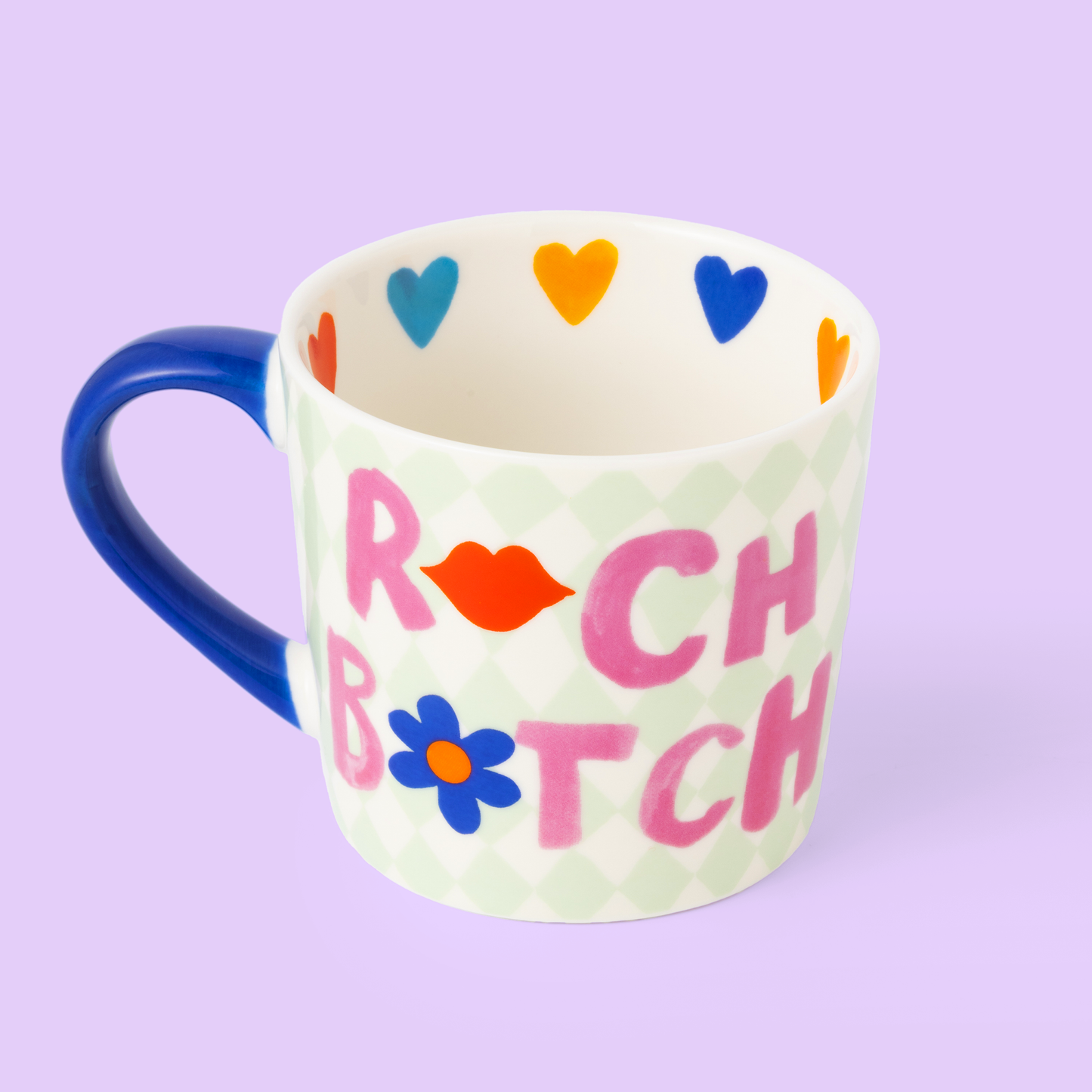 Girly Mug "R*ch B*tch"