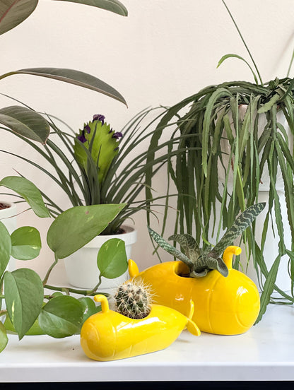 Submarine Planter Medium Yellow