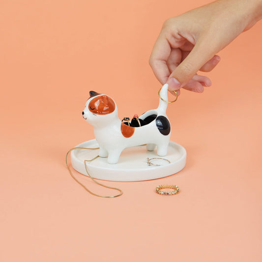 Kitty Calico Ring Holder