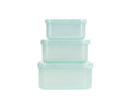 3 Aqua Glitter Turquoise Lunchboxen