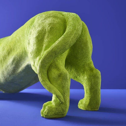 Dachshund Dog Wilfried M. Collar, Green Poly Resin